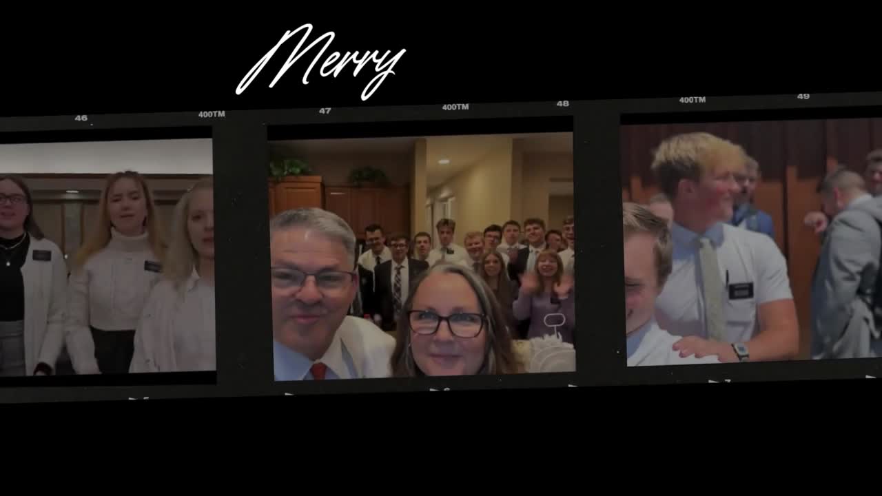 Frame from a long-form missionary tribute video edited by Van Taylor.